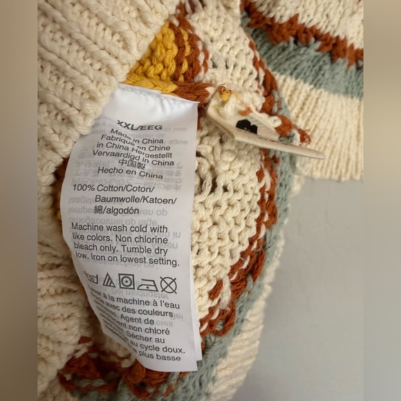 Madewell Carrington Sweater Tee Multi Colored Stripe Size XXL Knit Crochet - Picture 5 of 6